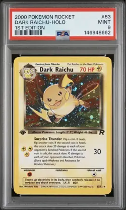 2000 1st Edition POKEMON ROCKET DARK RAICHU-HOLO - Image 1