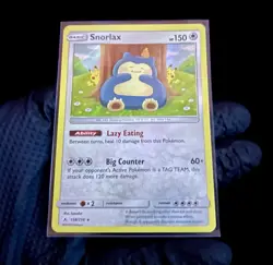 Pokemon Snorlax Holo Rare Sm-Unbroken Bonds 158/214 HP150 Lazy Eating Ability - Image 4
