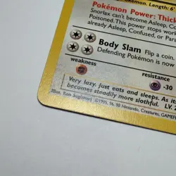 1999-2000 Pokemon Snorlax 30/130 Base Set 2 Non-Holo Rare Nintendo Vintage WOTC - Image 3