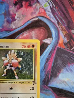 Pokemon TCG Holo Hitmonchan Base Set 2 MP Condition - Image 3