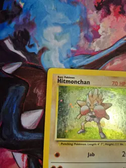 Pokemon TCG Holo Hitmonchan Base Set 2 MP Condition - Image 4