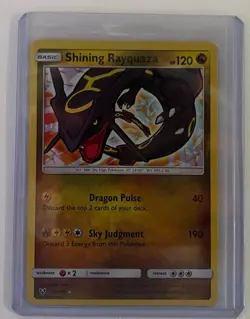 Pokemon TCG Shining Rayquaza Shining Legends Shiny Holo Rare 56/73 HP120 Eng - Image 1