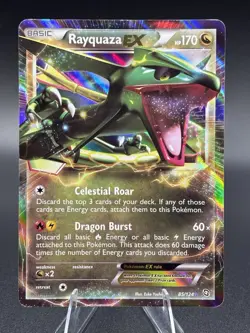 Pokemon TCG Rayquaza EX 85/124 Ultra Rare Holo Dragons Exalted 170 HP Eng 2012 - Image 1