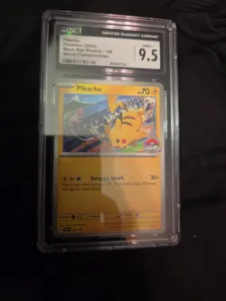2024 Pokemon World Championships Pikachu SVP 190 Promo CGC 9.5 Mint+ WCS - Image 3