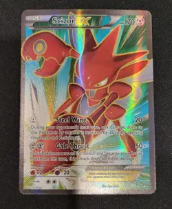 Scizor EX 119/122 Breakpoint Ultra Rare Full Art Pokemon NM - Image 1