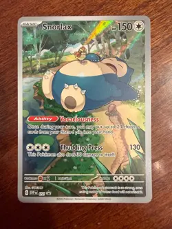 Pokemon TCG Snorlax SVP 051 Illustration Rare 151 Promo NM/Mint - Image 1