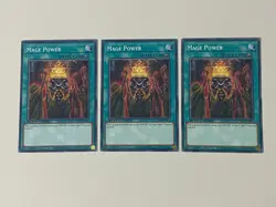 Yugioh - Mage Power x 3 - 1st Edition LP - Plus Free Holo Card - Image 1