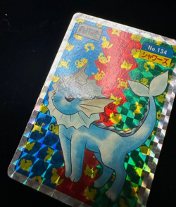 Pokemon Topsun prism Holo Card Vaporeon Top Error No.134 Japanese - Image 3