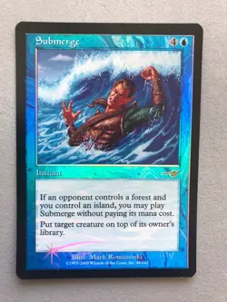 Mtg Carte Magic Nemesis Submerge English FOIL LP/MP w/pressure marks - Image 1