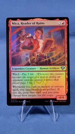 Mica, Reader of Ruins #124 (Foil) (NM) Secrets of Strixhaven SOS Magic MTG - Image 1