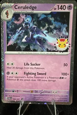 The Pokemon Company Ceruledge 040/091 Promo Cosmos Holo EN 140HP Pokemon TCG - Image 1