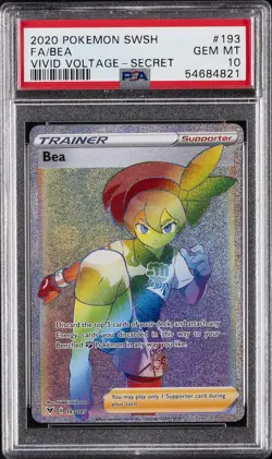 2020 POKEMON SWORD & SHIELD VIVID VOLTAGE SECRET #193 FULL ART/BEA PSA 10 - Image 1
