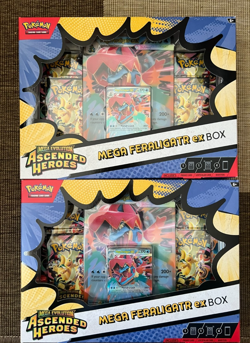 🚨Lot of 2🚨 Pokemon Ascended Heroes Mega Feraligatr ex Box Brand new/sealed - Image 1