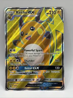 Raichu GX SM90 Pokemon TCG Sun & Moon Black Star Promo Full Art NM - Image 1
