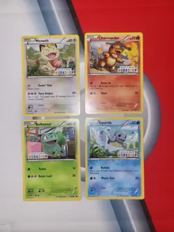 Pokemon TCG Build-A-Bear Workshop Meowth Charmander Bulbasaur Squirtle Promo Lot - Image 1