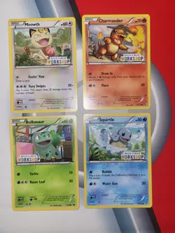 Pokemon TCG Build-A-Bear Workshop Meowth Charmander Bulbasaur Squirtle Promo Lot - Image 2