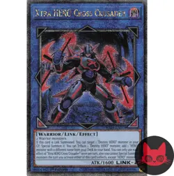 Yugioh Xtra HERO Cross Crusader RA04-EN076 QC Secret Rare 1st Edition NM - Image 1