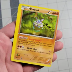 Carbink Miscut Error Pokemon Card XY Fates Collide Rare 49/124 - Image 1