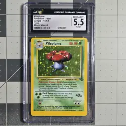 Vileplume OC Miscut Error Jungle Holo Pokemon Card CGC Graded 15/64 - Image 1