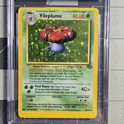 Vileplume OC Miscut Error Jungle Holo Pokemon Card CGC Graded 15/64 - Image 2