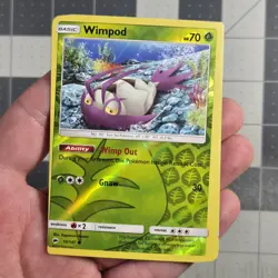 Wimpod Twisted Miscut Error Reverse Holo Burning Shadows Pokemon Card 16/147 - Image 1