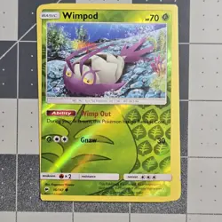 Wimpod Twisted Miscut Error Reverse Holo Burning Shadows Pokemon Card 16/147 - Image 5