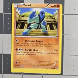 Sawk Miscut Error Dragons Exalted Pokemon Card 69/124 - Image 5