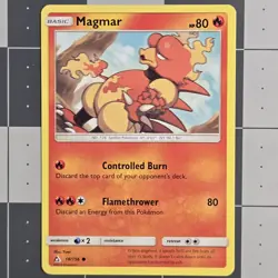Magmar Error Misprint Blurry Misaligned Print Layer Ultra Prism Pokemon Card - Image 2