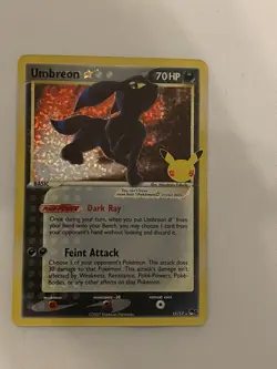 Pokemon TCG Celebrations Umbreon Gold Star 17/17 Holo 25th Anniversary CCG Card - Image 2
