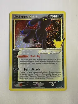 Pokemon TCG Celebrations Umbreon Gold Star 17/17 Holo 25th Anniversary CCG Card - Image 3