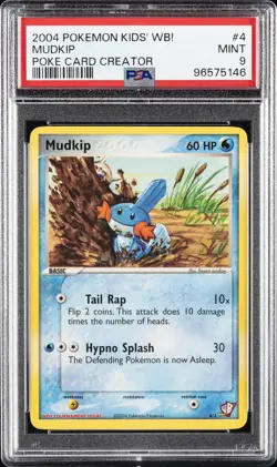 2004 POKEMON KIDS' WB! POKE CARD CREATOR #4 MUDKIP PSA 9 - Image 1