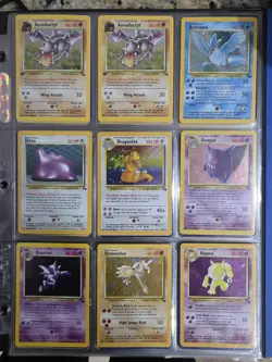 100% Complete MASTER FOSSIL Set 62/62 -Pokemon Cards 1999 Vintage LP - Image 1