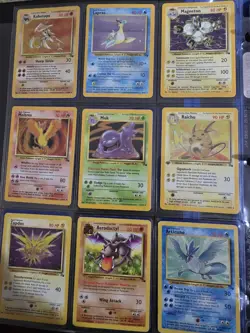 100% Complete MASTER FOSSIL Set 62/62 -Pokemon Cards 1999 Vintage LP - Image 3