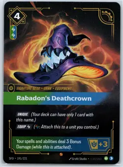 Rabadon's Deathcrown Foil Epic Spiritforged 191/221 NM Riftbound Card - Image 1