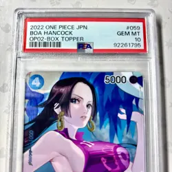 Boa Hancock OP02-059 PSA 10 Box Topper Promo Card 2022 One Piece - Image 3