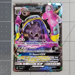Alolan Muk GX OC Miscut Error Pokemon Card Burning Shadows SM 84/147 - Image 3