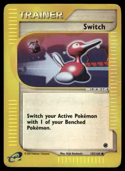 2002 Pokemon Switch Common Expedition Base Set 157/165 Reverse Holo DMG - Image 1
