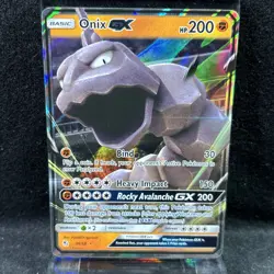 Onix GX 36/68 Pokemon Ultra Rare Holo English Sun & Moon Hidden Fates - Image 1