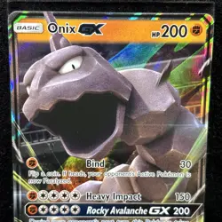 Onix GX 36/68 Pokemon Ultra Rare Holo English Sun & Moon Hidden Fates - Image 2