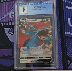 Pokemon TCG CGC 9 Salamence V Holo Ultra Rare 143/189 Darkness Ablaze 2020 - Image 1