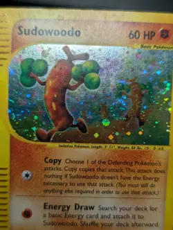 Pokemon Sudowoodo Aquapolis Holo Rare HP H24/H32 English 2002 - Image 3