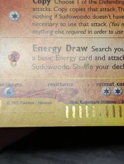 Pokemon Sudowoodo Aquapolis Holo Rare HP H24/H32 English 2002 - Image 5