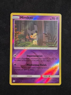 Pokemon Sun & Moon Cosmic Eclipse Mimikyu 96/236 Reverse Holo Uncommon NM - Image 1