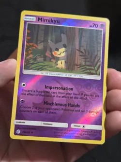 Pokemon Sun & Moon Cosmic Eclipse Mimikyu 96/236 Reverse Holo Uncommon NM - Image 2