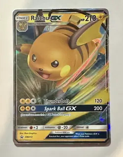 Pokemon TCG Raichu GX SM Black Star Promo SM213 Holo Promo - Image 1