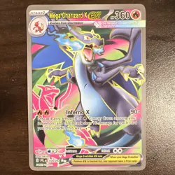 Pokemon TCG Mega Charizard X ex 360 HP 109/094 Me02 Phantasmal Flames Holo - Image 1