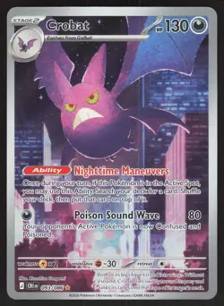 Crobat 093/086 Shiny Rare ME04: Chaos Rising Pokemon Near Mint - Image 1