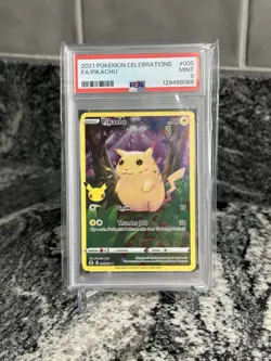 2021 POKEMON CELEBRATIONS #005 FULL ART/PIKACHU PSA 9 - Image 1