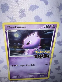 Mewtwo 9/16 Pokemon Rumble Promo Holo 2009 100 HP Super Psy Bolt 70 - Image 1
