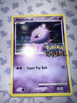 Mewtwo 9/16 Pokemon Rumble Promo Holo 2009 100 HP Super Psy Bolt 70 - Image 3